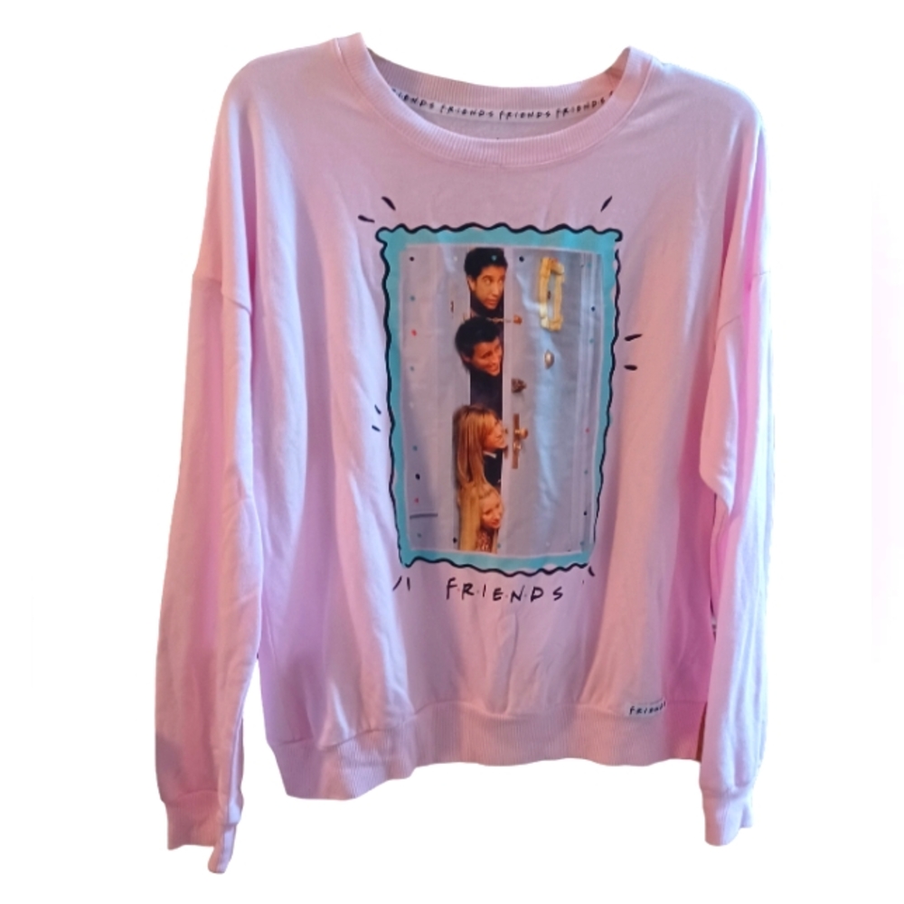 Friends TV series crewneck soft pullover lightweight  tee top size M 8-1…